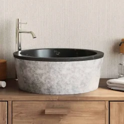 Gootsteen Ø40x15 cm marmer><noscript><img width=