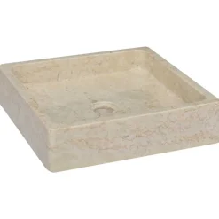 Gootsteen 40x40x10 cm marmer crèmekleurig>vidaXL Online