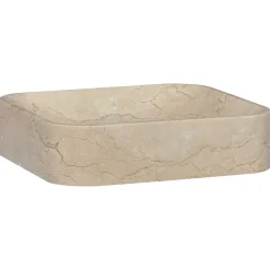 Sanitair & Loodgietersbenodigdheden*vidaXL Gootsteen 40x40x10 cm marmer crèmekleurig Cr&egrave;me