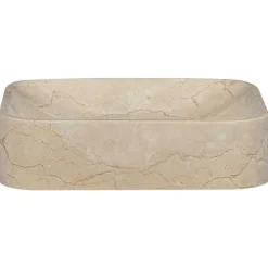 Sanitair & Loodgietersbenodigdheden*vidaXL Gootsteen 40x40x10 cm marmer crèmekleurig Cr&egrave;me