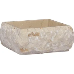 Sanitair & Loodgietersbenodigdheden*vidaXL Gootsteen 30x30x13 cm marmer crèmekleurig Cr&egrave;me