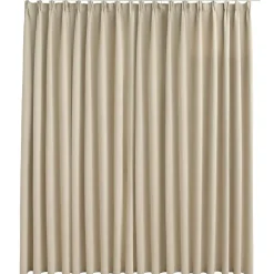 Woon- & Tuinaccessoires*vidaXL Gordijn verduisterend met haken 290x245 cm Beige