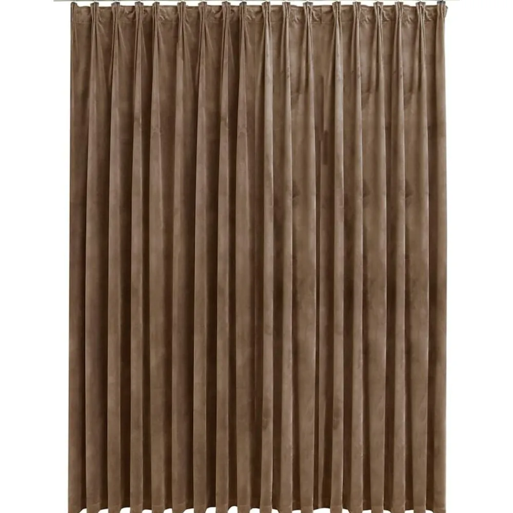 Woon- & Tuinaccessoires*vidaXL Gordijn verduisterend met haken 290x245 cm fluweel Beige