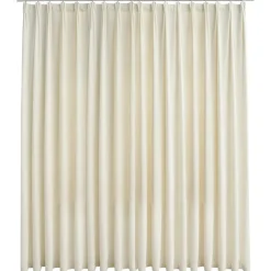 Woon- & Tuinaccessoires*vidaXL Gordijn verduisterend met haken 290x245 cm fluweel crème Cr&egrave;me