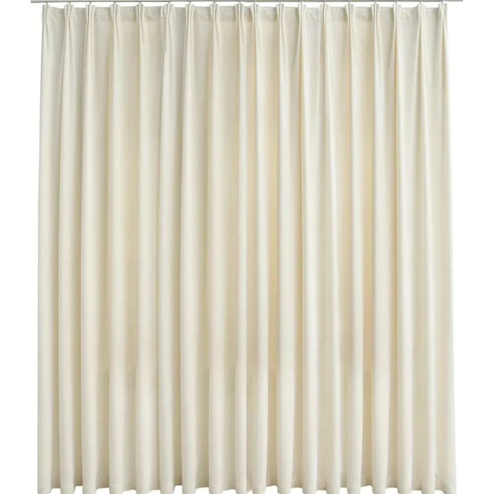 Woon- & Tuinaccessoires*vidaXL Gordijn verduisterend met haken 290x245 cm fluweel crème Crème