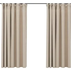Gordijnen linnen-look verduisterend haken 2 st 140x175 cm>vidaXL Sale