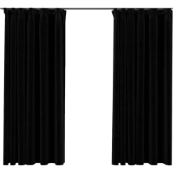 Gordijnen linnen-look verduisterend haken 2 st 140x175 cm>vidaXL Sale