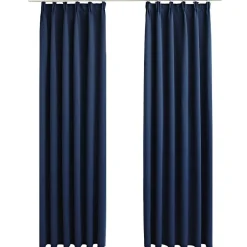 Gordijnen verduisterend met haken 2 st 140x175 cm>vidaXL Hot