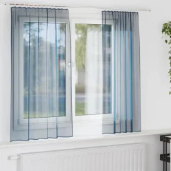 Woon- & Tuinaccessoires*vidaXL Gordijnen voile met roedezakken 2 st koningsblauw