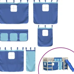 Gordijnen voor hoogslaper polyester>vidaXL