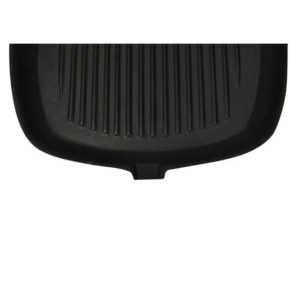 Grillpan met houten handvat gietijzer 20x20 cm>vidaXL Online