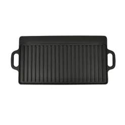 Grillplaat dubbelzijdig 50x23 cm gietijzer><noscript><img width=