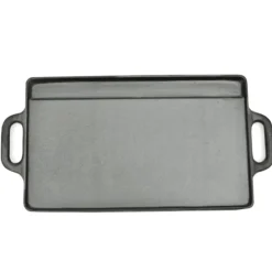 Keuken & Eetkamer*vidaXL Grillplaat gietijzer dubbelzijdig 38x23 cm 2 st