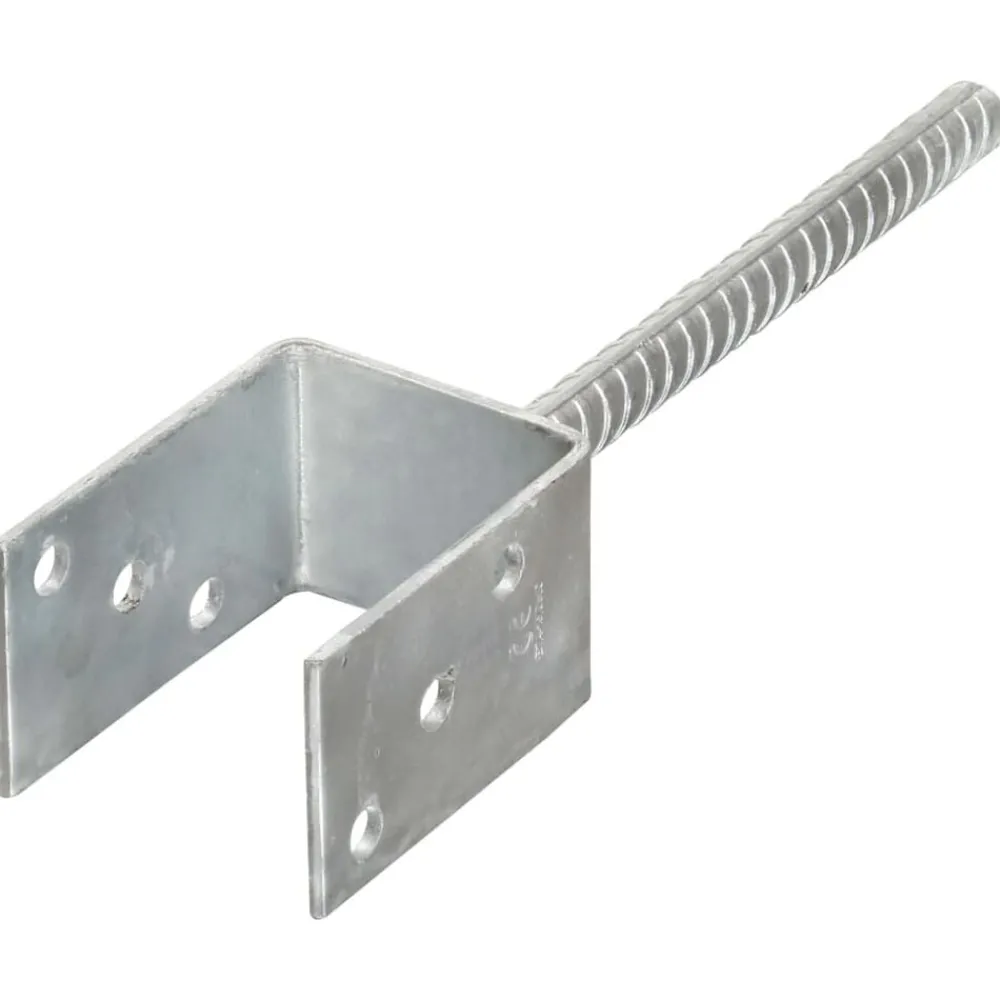 Grondankers 6 st 7x6x30 cm gegalvaniseerd staal zilverkleurig>vidaXL Outlet