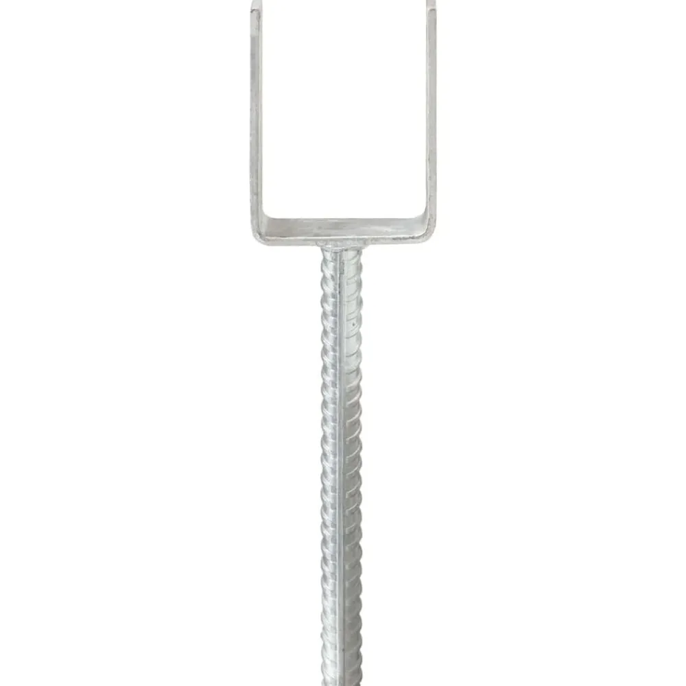 Grondankers 6 st 7x6x30 cm gegalvaniseerd staal zilverkleurig>vidaXL Outlet