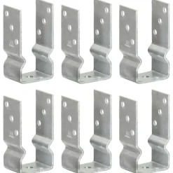 Grondankers 6 st 7x6x15 cm gegalvaniseerd staal zilverkleurig>vidaXL Outlet
