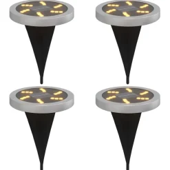 Grondlampen 4 st solar met grondpennen warmwit>vidaXL New