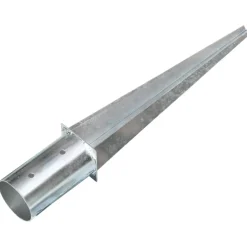 Bouwbeslag*vidaXL Grondpinnen 2 st 8x61 cm gegalvaniseerd staal zilverkleurig