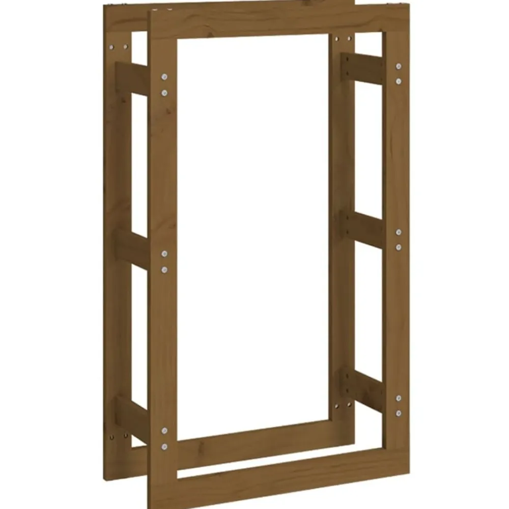 Houtkachel- & Haardaccessoires*vidaXL Haardhoutrek 60 x 25 x 100 cm massief grenenhout Honingbruin