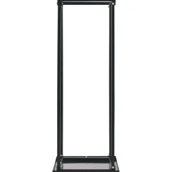 Houtkachel- & Haardaccessoires*vidaXL Haardhoutrek met basis 37x37x113 cm staal zwart