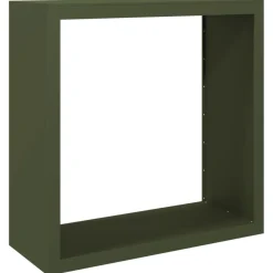 Houtkachel- & Haardaccessoires*vidaXL Haardhoutrek 100x40x100 cm staal groen Staal/Groen