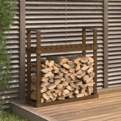 Haardhoutrek 110x35x108,5 cm massief grenenhout honingbruin>vidaXL Clearance