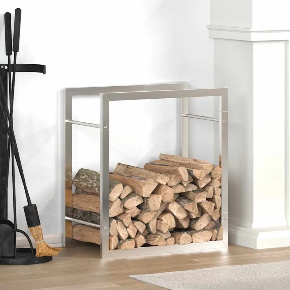 Haardhoutrek 50x28x56 cm roestvrij staal>vidaXL New