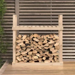 Houtkachel- & Haardaccessoires*vidaXL Haardhoutrek 110x35x108,5 cm massief grenenhout Natuurlijk grenenhout