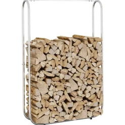Houtkachel- & Haardaccessoires*vidaXL Haardhoutrek 100x25x150 cm gegalvaniseerd staal