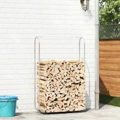 Houtkachel- & Haardaccessoires*vidaXL Haardhoutrek 100x25x150 cm gegalvaniseerd staal