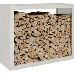 Houtkachel- & Haardaccessoires*vidaXL Haardhoutrek 100x40x80 cm roestvrij staal Roestvrij staal/Lichtgrijs