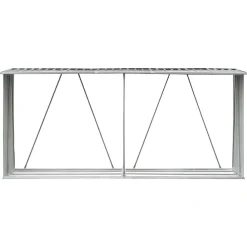 Houtkachel- & Haardaccessoires*vidaXL Haardhoutschuur 330x84x152 cm gegalvaniseerd staal Grijs