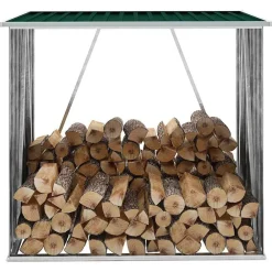 Haardhoutschuur 163x83x154 cm gegalvaniseerd staal>vidaXL Outlet