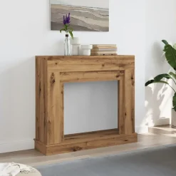 Houtkachel- & Haardaccessoires*vidaXL Haardombouw 100x30x87,5 cm bewerkt hout artisanaal eikenkleurig