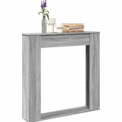 Haardombouw 100x20x100 cm bewerkt hout eikenkleur>vidaXL Discount