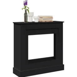 Houtkachel- & Haardaccessoires*vidaXL Haardombouw 90x30x90 cm bewerkt hout Zwart