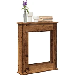 Houtkachel- & Haardaccessoires*vidaXL Haardombouw 75x20x87,5 cm bewerkt hout kleurig Oud hout