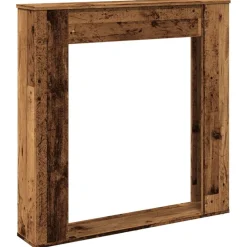 Haardombouw 100x20x100 cm bewerkt hout kleurig>vidaXL Outlet