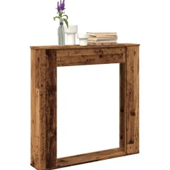 Haardombouw 100x20x100 cm bewerkt hout kleurig>vidaXL Outlet
