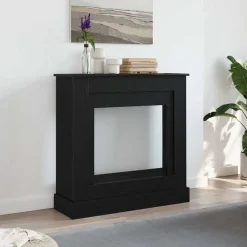 Houtkachel- & Haardaccessoires*vidaXL Haardombouw 90x30x90 cm spaanplaat kleurig Zwart eiken