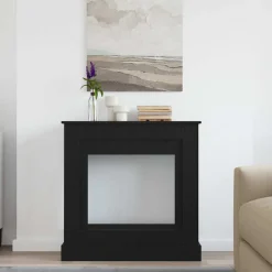 Houtkachel- & Haardaccessoires*vidaXL Haardombouw 90x30x90 cm spaanplaat kleurig Zwart eiken