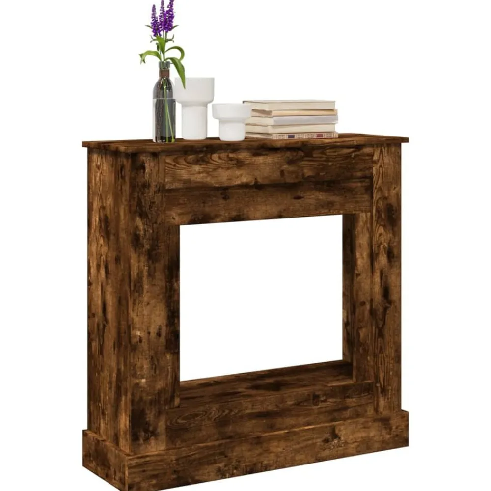 Houtkachel- & Haardaccessoires*vidaXL Haardombouw 90x30x90 cm bewerkt hout kleurig Gerookt eiken