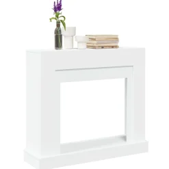 Houtkachel- & Haardaccessoires*vidaXL Haardombouw 100x30x87,5 cm bewerkt hout Wit