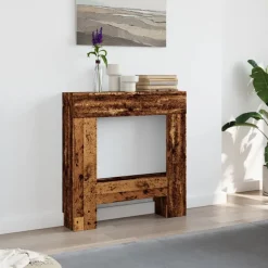 Houtkachel- & Haardaccessoires*vidaXL Haardombouw 81x18x82 cm bewerkt hout kleurig Oud hout