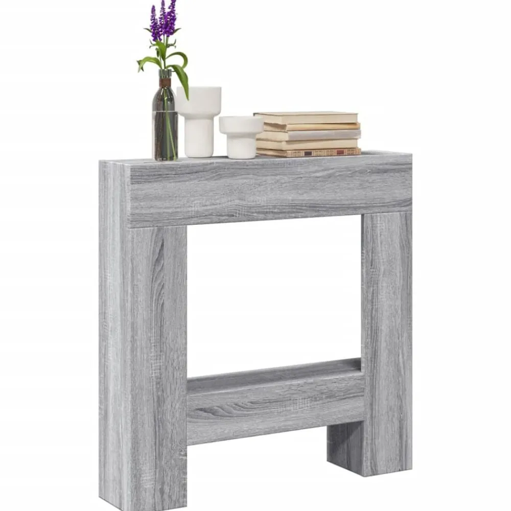 Houtkachel- & Haardaccessoires*vidaXL Haardombouw 81x18x82 cm bewerkt hout eikenkleur Grijs sonoma