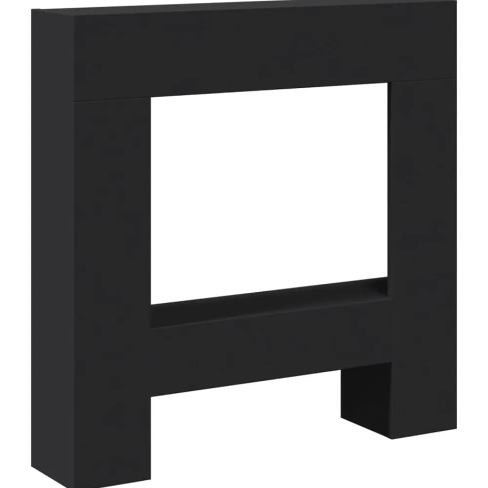 Houtkachel- & Haardaccessoires*vidaXL Haardombouw 81x18x82 cm bewerkt hout Zwart