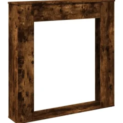 Houtkachel- & Haardaccessoires*vidaXL Haardombouw 100x20x100 cm bewerkt hout kleurig Gerookt eiken