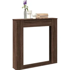 Houtkachel- & Haardaccessoires*vidaXL Haardombouw 100x20x100 cm bewerkt hout ig bruin eikenkleur