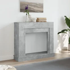 Houtkachel- & Haardaccessoires*vidaXL Haardombouw 100x30x87,5 cm bewerkt hout Betongrijs