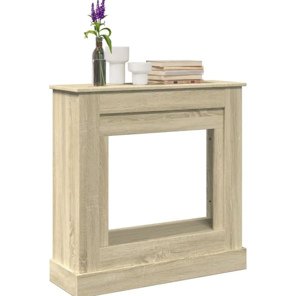 Houtkachel- & Haardaccessoires*vidaXL Haardombouw 90x30x90 cm bewerkt hout kleurig Sonoma eiken